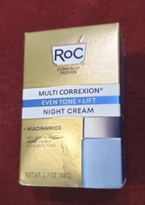 RoC Multi Correxion Even Tone + Lift Night Cream Hydrates Skin 1.7 Oz NEW BOX - Picture 1 of 2