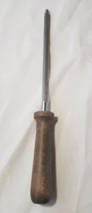 Fine 13" Sharpening Tool Vintage Honing Steel With Wooden Handle Made in Japan - Picture 1 of 10