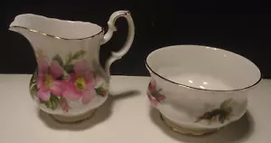 Royal Albert Sugar & Creamer Set Prairie Rose England - Picture 1 of 11
