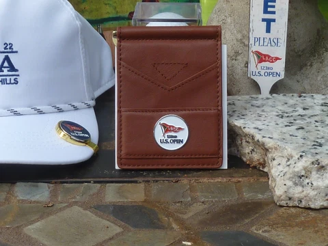 The US Open 2023 Oak Hill CC Wallet Tan Ahead Leather Great Looking Cover