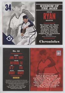 2017 Panini Chronicles Blue /399 Nolan Ryan #56 HOF