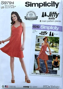 Simplicity S9794/R11823   Misses Halter Dress & Top Jiffy Knits  Sizes: 16-24 - Picture 1 of 2
