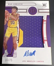 2022-23 National Treasures MAX CHRISTIE RPA 16/75 #127 Los Angeles Lakers RC