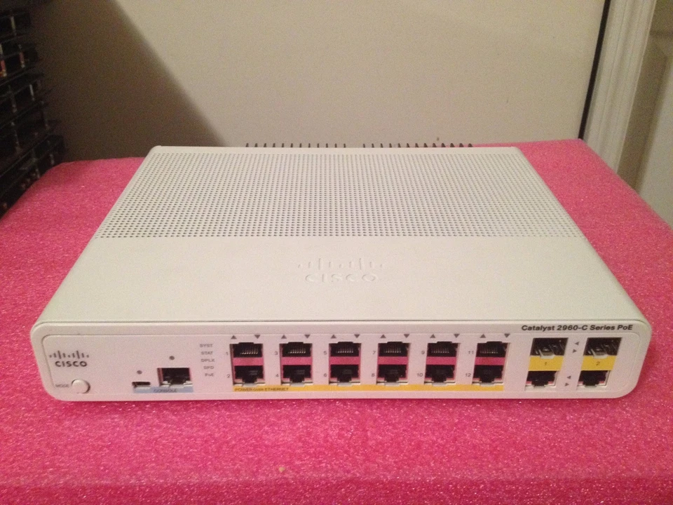Cisco Catalyst WS-C2960C-12PC-L 12 Ports PoE 10/100 Switch,2 dualpurpose uplinks - Image 1 of 4