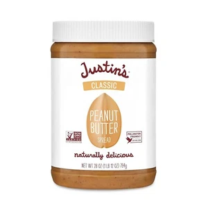 Justin's Classic No Rühr Glutenfrei Erdnussbutter Aufstrich 28 Unzen Glas - Bild 1 von 5