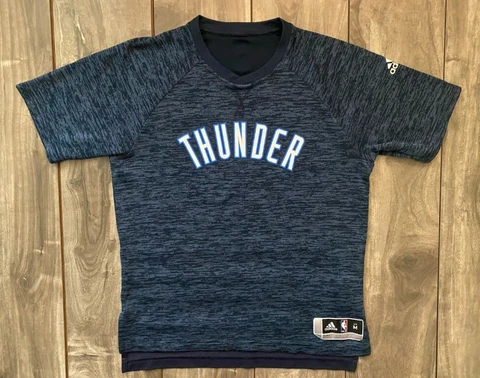 Adidas Oklahoma City Thunder NBA Team Warm Up Sweat Shirt OKC Men’s Size Medium Cover