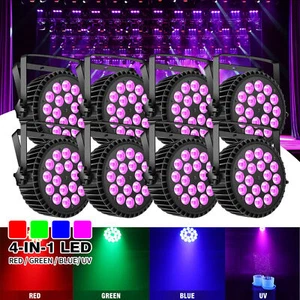 8X 270W RGB UV Par can Bühnenlicht 18LED DMX DJ Disco Hochzeit Bühnenbeleuchtung - Bild 1 von 17