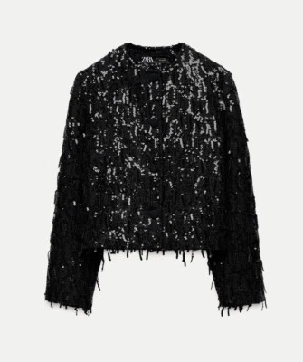 Stunning Quality Sequin Fringe Jacket - Size L - Image 1 of 4