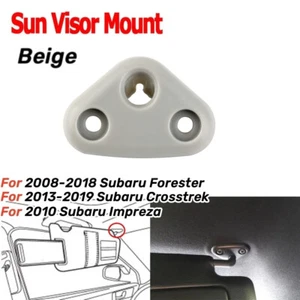 Beige Sun Visor Mount For 08-2018 Subaru Forester 2010 Impreza 13-2019 Crosstrek - Picture 1 of 7