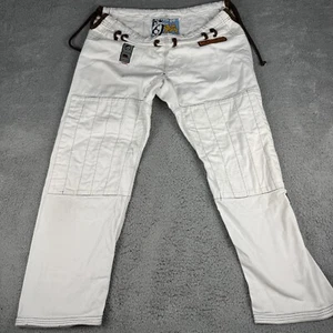 Shoyoroll Jiu Jitsu Gi Uniform Pants Adult A3S White Custom Fit Drawstring - Picture 1 of 13
