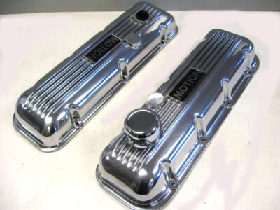 1965-73 CHEVY BALDWIN MOTION EMBOSSED VALVE COVERS PAIR RARE BIG BLOCK NEW - Image 1 of 3