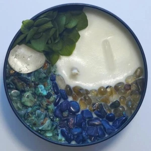 New Beginnings - Cypress and Moss Scented - 8oz Soy Crystal Candle - Picture 1 of 4