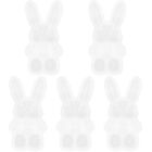 Set of 5 White Rabbit Mold Animal Molds for Epoxy Resin