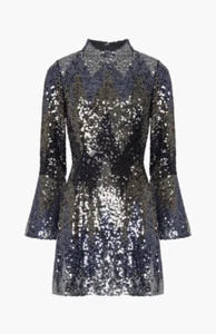 French Connection Emin Embellished Mini Dress,SIZE-10,$198 - Picture 1 of 13