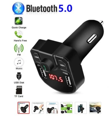 KIT VIVAVOCE FM MP3 USB PER AUTO BLUETOOTH CARICABATTERIE TABLET smartphone  - Bild 1 von 4