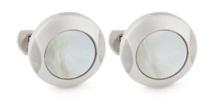 #HELVECO #Neu #Silber #Perlmutt #Herren #Manschettenknöpfe#Edelstahl UVP125€ - Bild 1 von 5