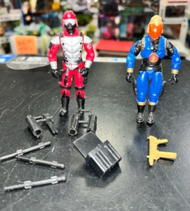 Lote de figuras de colección GI Joe 2 3,75 1991 Guardia Carmesí Inmortal y Comandante Cobra - Imagen 1 de 9