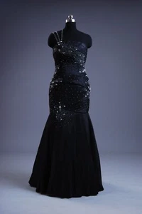 HBH Brautmode I Abendkleid Kleid mit Straß verziert Taffeta Einzelstück Gr.36 - Bild 1 von 3