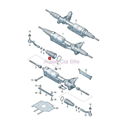 OEM Lemforder Rack and Pinion Bellow For 2015-2024 AUDI Q5 A6 A4 quattro 2.0TFSI - Image 1 of 4
