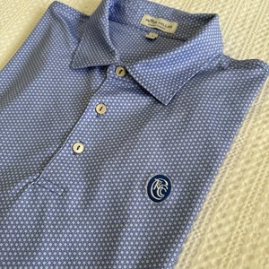 Polo corto de golf para hombre Cherokee Town & Country Club azul Peter Millar talla grande - Imagen 1 de 10