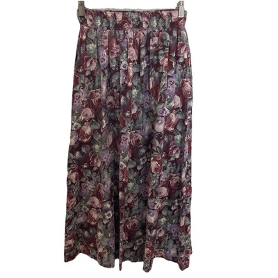 Maxi Falda Floral Mezcla Lana Laura Ashley De Colección Mediana Irlanda Cottagecore DEFECTUOSA Foto 1 de 4