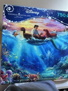 Disney Thomas Kinkade Puzzle 750 Pieces NEW Sealed Little Mermaid Ocean Scene - Picture 1 of 2