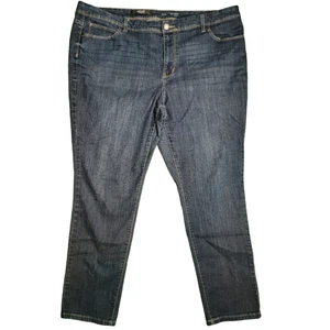 Simply Vera Vera Wang Women’s Jeans Sz 22W Blue Skinny High Rise Cotton Blend - Picture 1 of 5