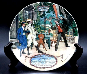 Assiette SARREGUEMINES série alsacienne Dct Herr MAIRE signée Frédéric REGAMEY - Picture 1 of 8