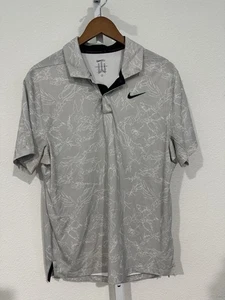 Tiger Woods NIKE DRI-FIT ADV Men's Polo Shirt Size Small Ombre Gray Golf TW - Picture 1 of 12