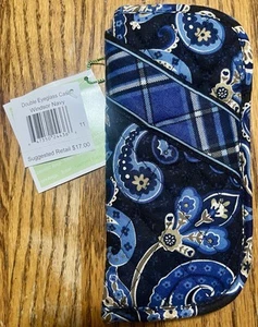Vera Bradley 2 Pocket Quilted Soft Eyeglasses Case~WINDSOR PLAID~Retired Pattern - Picture 1 of 3