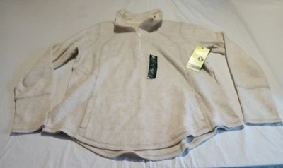 Xersion длинным рукавом флисовая куртка половина молнии кремовый женщин Xl новый с ярлыками  - Изображение 1 из 4