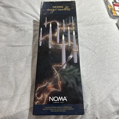 Noma 10 weiße magische schwimmende Kerzenlichter Außen mit Stab  - Bild 1 von 2