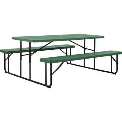 Mesa de piquenique de plástico dobrável Global Industrial 6' verde - Imagem 1 de 4