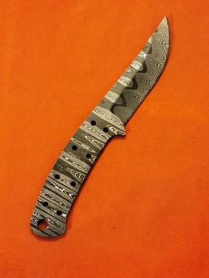 ALABAMA DAMASCO ACERO BILLET HOJA EN BLANCO, SUMINISTROS PARA HACER CUCHILLOS - 6-1/4" OAL  Foto 1 de 4