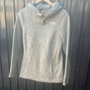 The North Face Gray Long Sleeve Relaxed Hoodie Girls XL - Picture 1 of 16