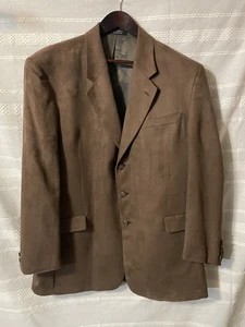 Chaqueta Blazer Gianfranco Ruffini Italia Gamuza Marrón Hombres Talla 46L 30.00 - Imagen 1 de 3
