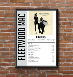 Fleetwood Mac - Gerüchte inspiriert Albumcover Posterdruck tolle Musik Fan Geschenk - Bild 1 von 10