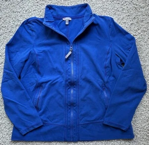 Women’s Talbots Blue Full Zip Sweatshirt Size LP - Picture 1 of 5