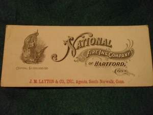 National Fire Insurance Company of Hartford Conn. advertisement card - Picture 1 of 1