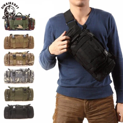 Bolso de hombro táctico MOLLE bolsa de cintura paquete caza senderismo militar bolsa de camping - Imagen 1 de 4