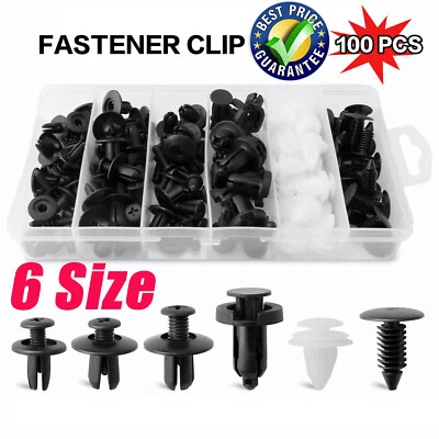For Subaru 100Pcs Bumper Hood Clips Retainer Rivet Fastener Fender Push Pin US - Image 1 of 4