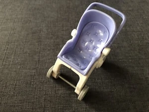Fisher Price Loving Family Dollhouse Doll STROLLER BABY PRAM FOLDING 1999 - Picture 1 of 7