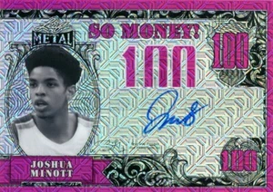 2022 Leaf Metal Basketball handsigniert #4/10 Timberwolves Joshua Minot - Bild 1 von 2