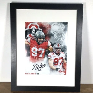 Ohio State Nick Bosa Autographed Framed 15.5" x 12.5" Photo (8x10) JSA COA - Picture 1 of 6