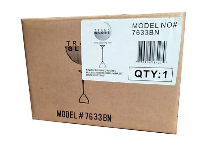 Trans Globe Lighting 7633 BN Brushed Nickel Pendant - Image 1 of 2