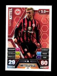 Sonny Kittel Eintracht Frankfurt Match Attax Card Original Signed + A 225909
