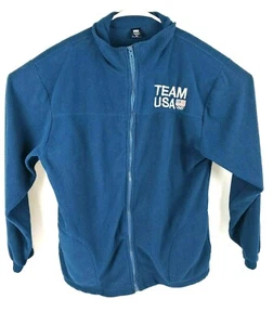 Olympics Team USA WOMEN'S XXL Fleece Jacket Navy Blue Full Zip Embroidered Logo - Picture 1 of 5