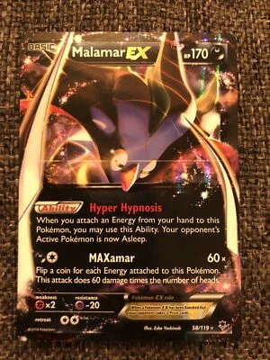 Malamar EX 58/119 XY Phantom Forces Rare Holo Pokemon Card TCG 2014 - Image 1 of 2