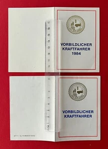 2 x DDR URKUNDE 1984/87 Vorbildlicher Kraftfahrer Berlin   ( 140729 - Bild 1 von 2