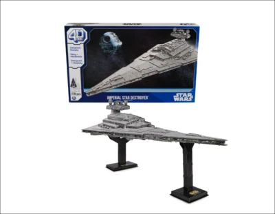 STAR WARS 4D BUILD-Deluxe Imperial Star Destroyer Model Kit 278 piezas Spinmaster Nuevo en caja Foto 1 de 4